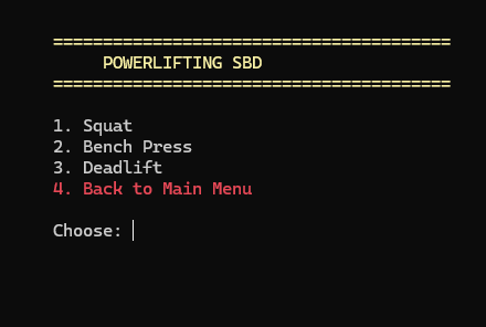 PowerLifting SBD