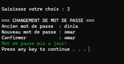 Password update