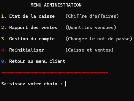 Admin panel